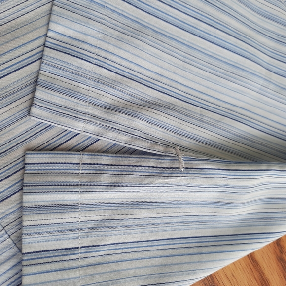 nyne New You New Energy Men's Stripe Button Up Shirt Short Sleeve SZ 4XLT Tall - Picture 11 of 13